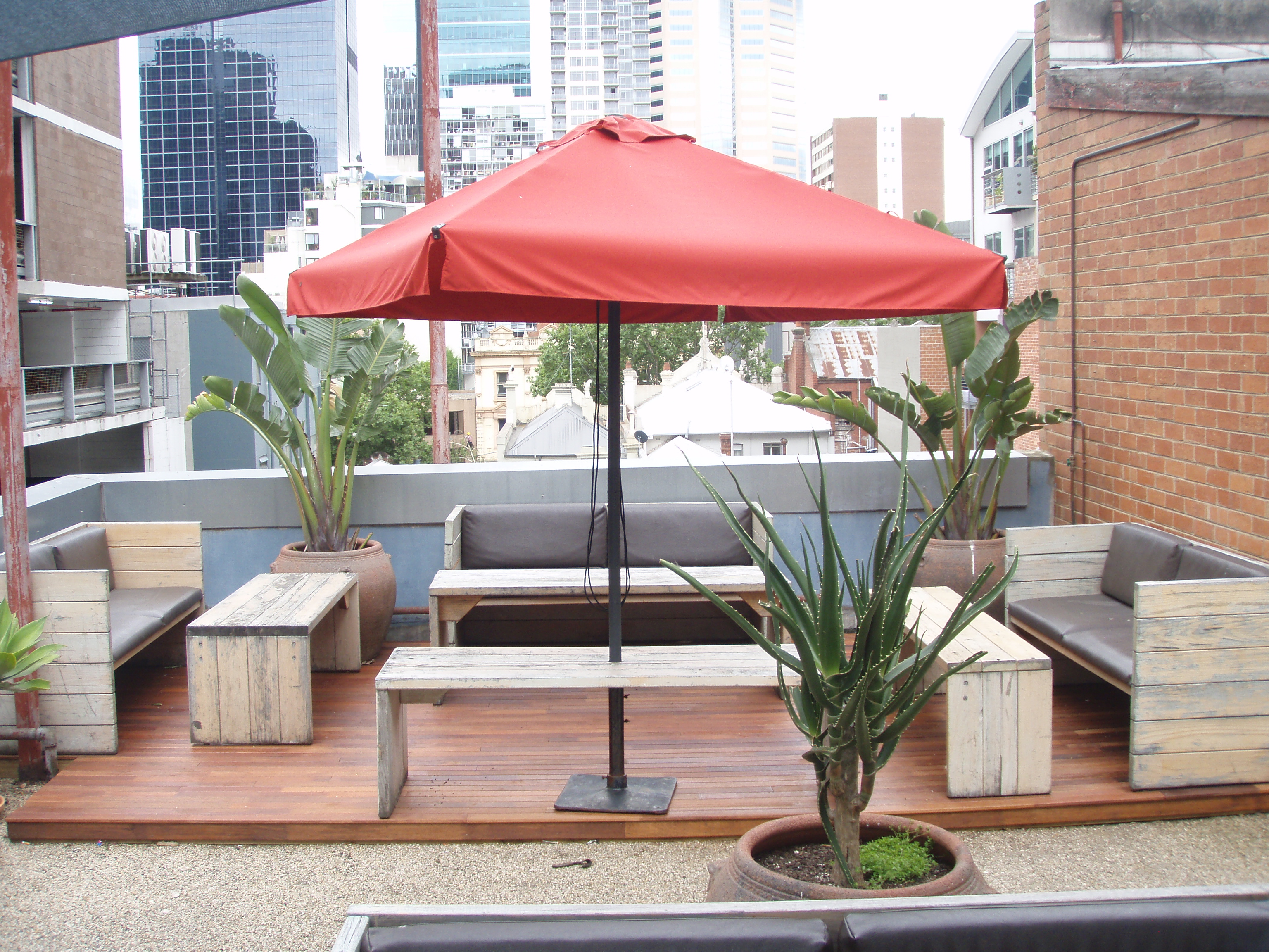 Roof Top Patio at City Centre Budget Hotel - click to see an enlarged version of this image